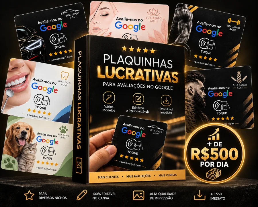 Plaquinhas Lucrativas: pacote completo
